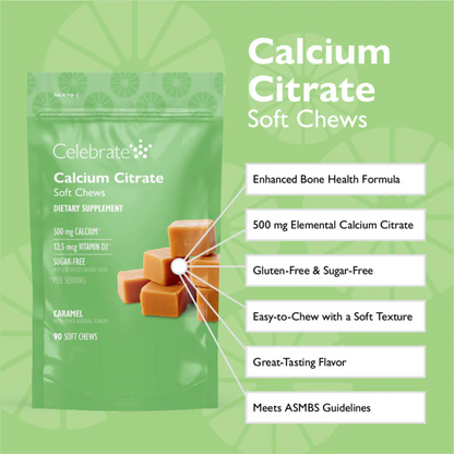 Celebrate - Calcium Soft Chew - Caramel -  500mg - 90 Count