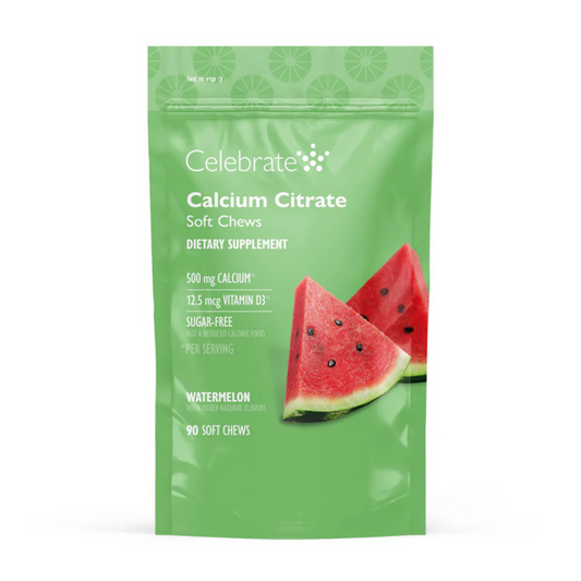Celebrate - Calcium Soft Chew - Watermelon -  500mg - 90 Count