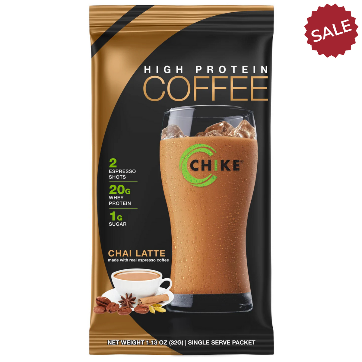 Chike Nutrition High Protein Iced Coffee - Chai Latte - Single