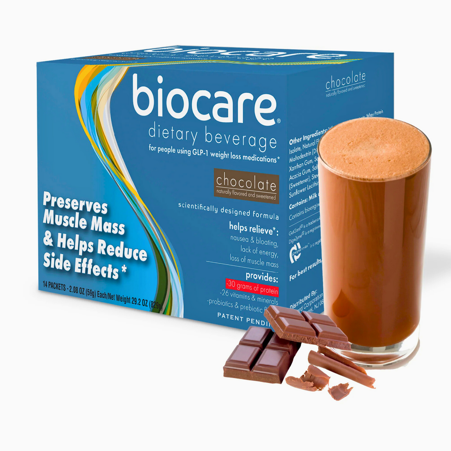 BioCare - 30g GLP-1 Support Beverage - Chocolate - 14/Box