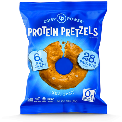 Crisp Power Protein Pretzels - Sea Salt - Single Bag