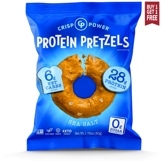 Crisp Power Protein Pretzels - Sea Salt - Single Bag