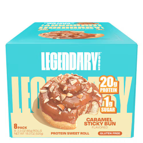 Legendary Foods - Sweet Rolls - Caramel Sticky Bun - 8 Pack