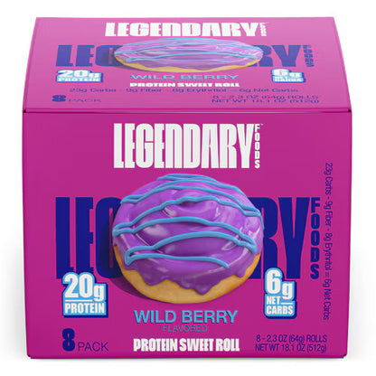 Legendary Foods - Sweet Roll - Wild Berry - 8 Pack