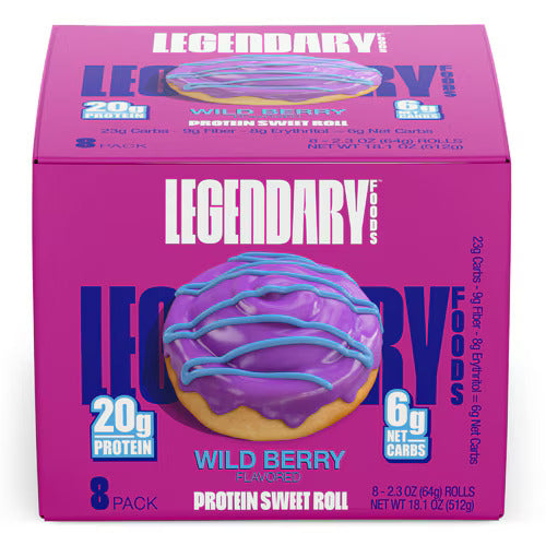 Legendary Foods - Sweet Roll - Wild Berry - 8 Pack