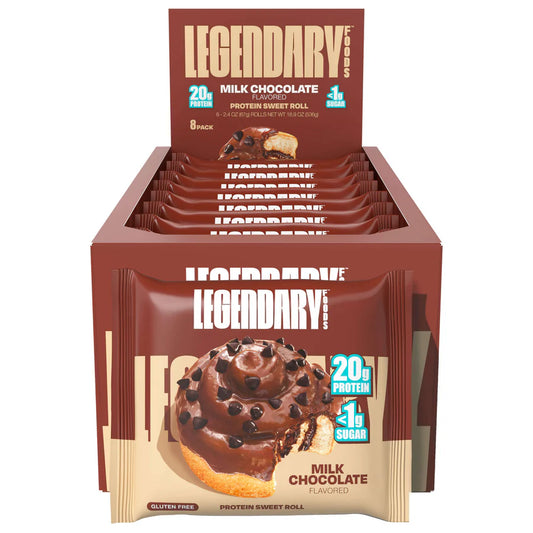 Legendary Foods - Sweet Roll - Milk Chocolate - 8 Pack