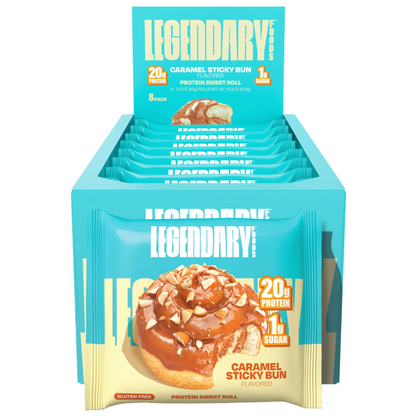 Legendary Foods - Sweet Rolls - Caramel Sticky Bun - 8 Pack