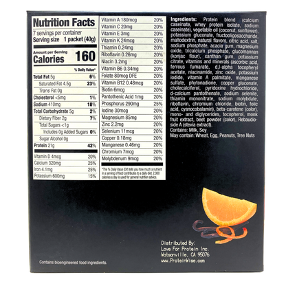 Love For Protein - VLC Orange Creamsicle Smoothie Mix - 7/Box