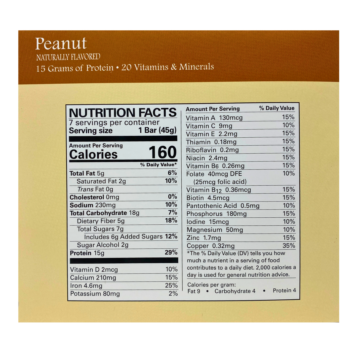 Proteinwise - Peanut Nutrition Bar - 7/Box