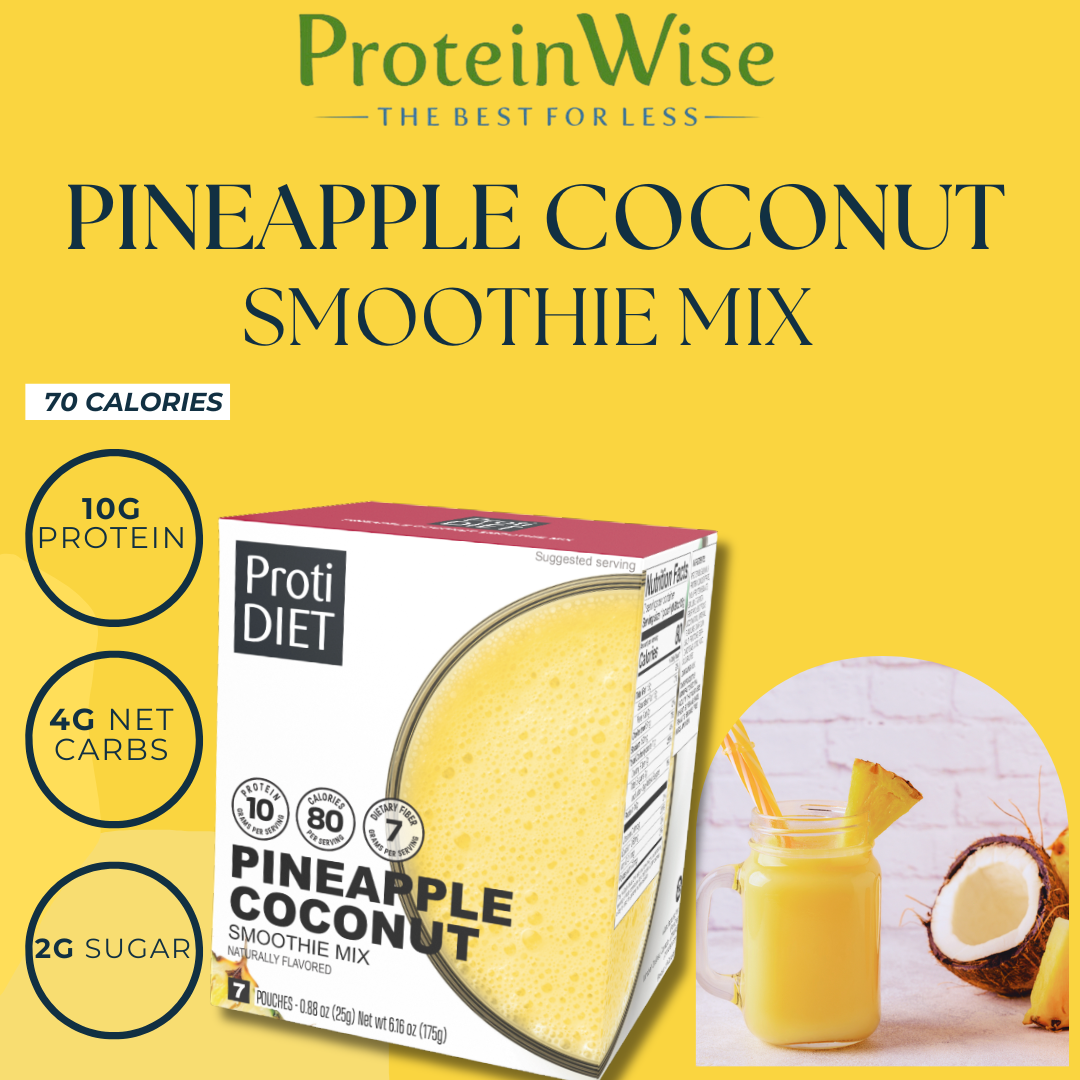 ProtiDiet - Pineapple Coconut Smoothie Mix - 7/Box