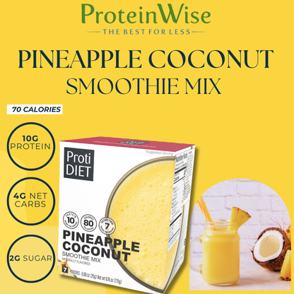 ProtiDiet - Pineapple Coconut Smoothie Mix - 7/Box