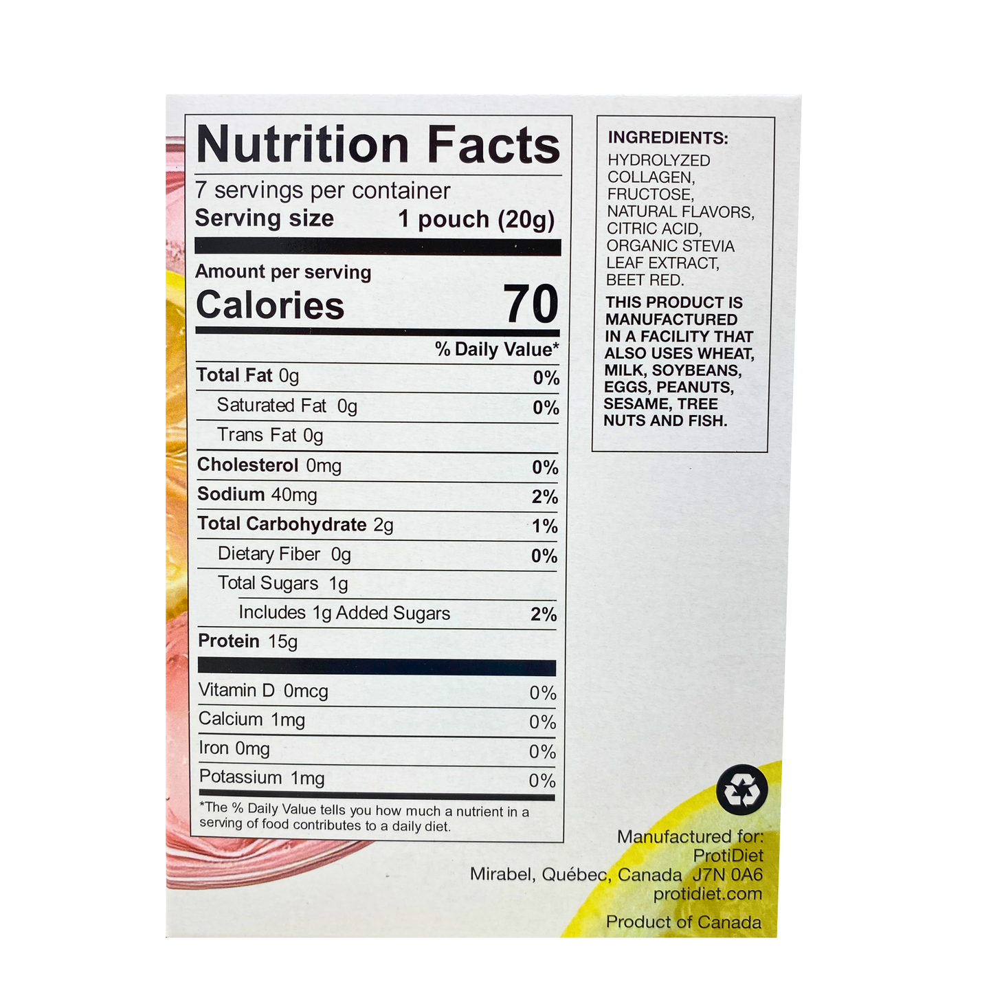 ProtiDiet - Pink Lemonade Collagen Drink - 7/Box