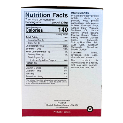 ProtiDiet - Banana and Nuts Cake Mix - 7/Box