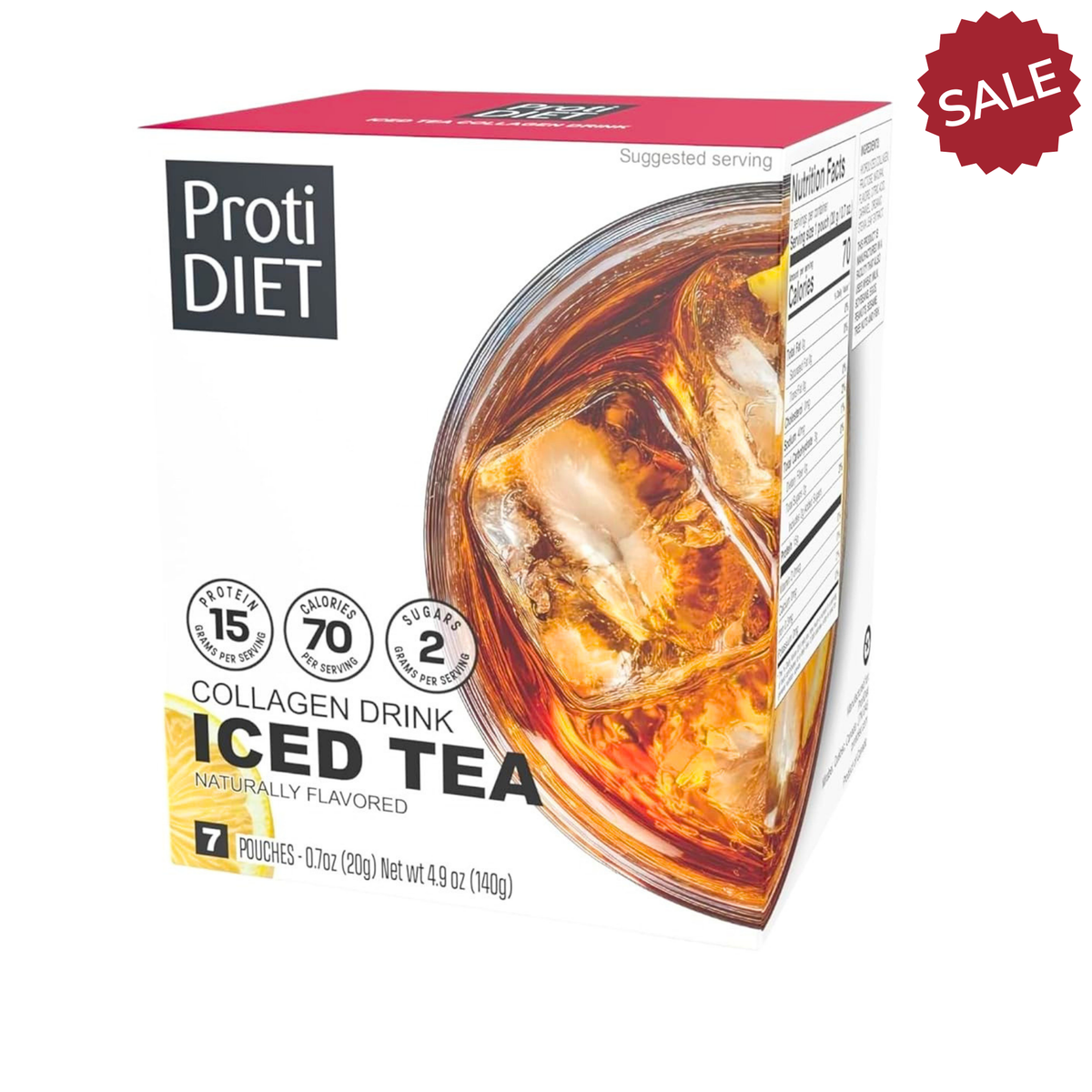 ProtiDiet - Collagen Drink  - Iced Tea - 7/Box