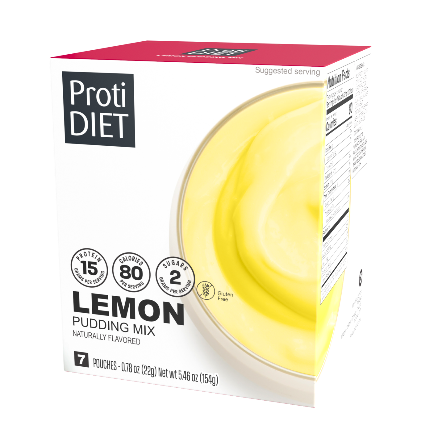 ProtiDiet - Lemon Protein Pudding Mix - 7/Box