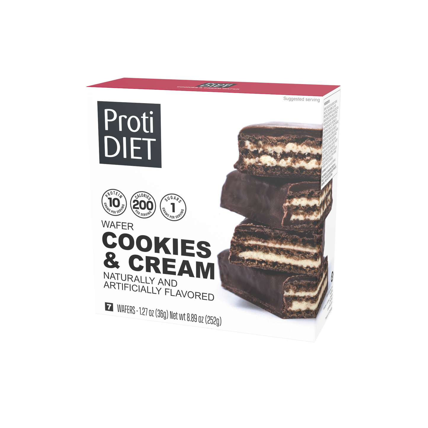 ProtiDiet - Cookies & Cream Protein Wafer Bar - 7/Box