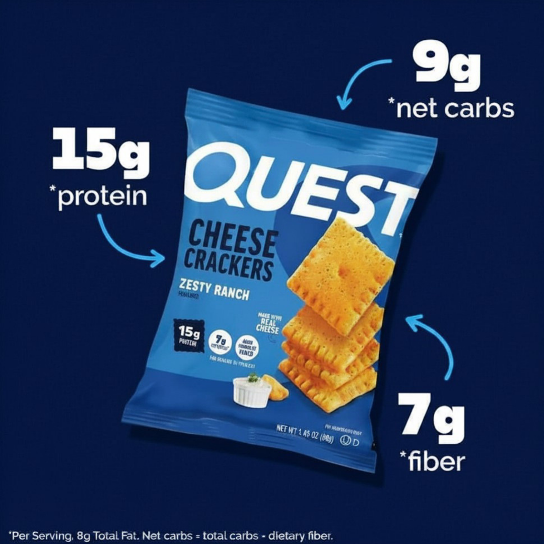 Quest - Cheese Crackers - Zesty Ranch - 6/Box