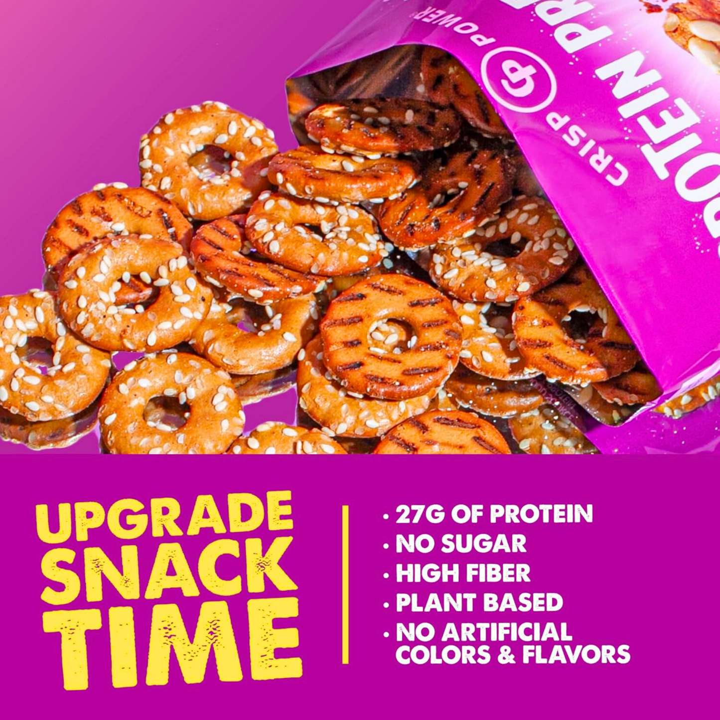 Crisp Power Protein Pretzels - Sesame - Single Bag