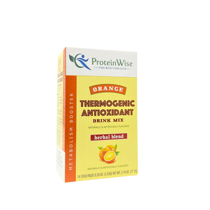 ProteinWise - Meta Booster Thermogenic Antioxidant Drink Mix - Orange- 14 Stick Packs