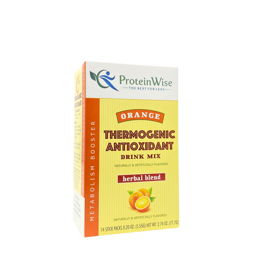 ProteinWise - Meta Booster Thermogenic Antioxidant Drink Mix - Orange- 14 Stick Packs