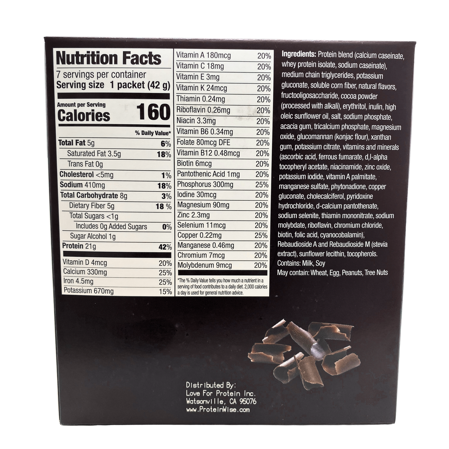 Love For Protein - VLC Chocolate Smoothie Mix - 7/Box