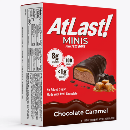 At Last! Minis Protein Bars - Chocolate Caramel - 8/Box