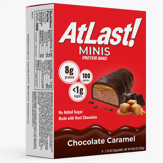 At Last! Minis Protein Bars - Chocolate Caramel - 8/Box