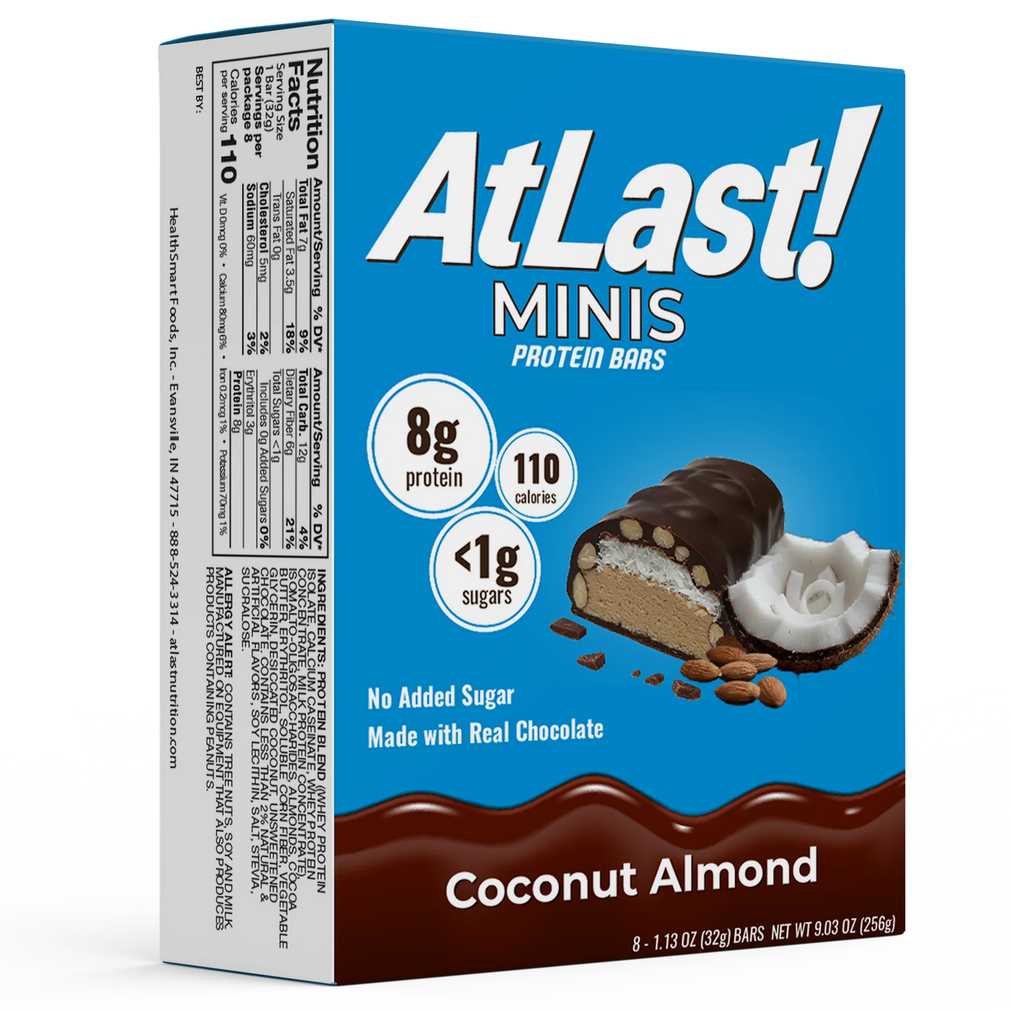 At Last! Minis Protein Bars - Coconut Almond - 8/Box