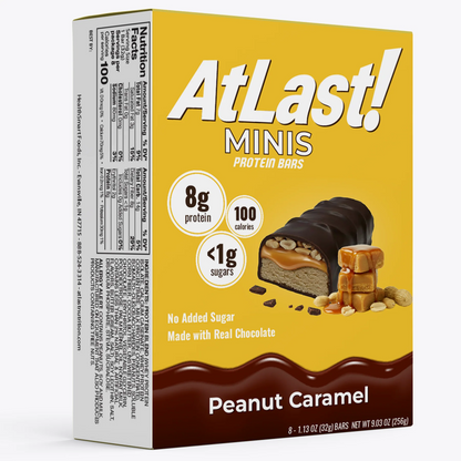 At Last! Minis Protein Bars - Peanut Caramel - 8/Box