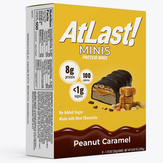 At Last! Minis Protein Bars - Peanut Caramel - 8/Box