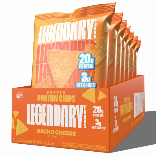 Legendary Foods - Popped Protein Chips - Nacho Cheese - 7 Pack