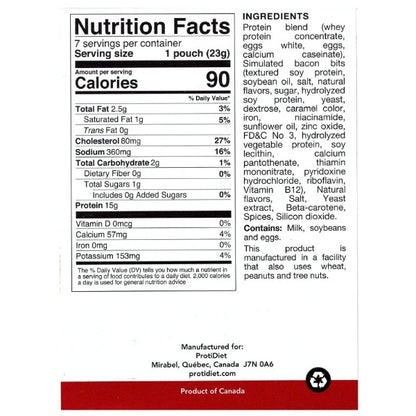 ProtiDiet - Bacon & Cheese Omelet Mix - 7/Box