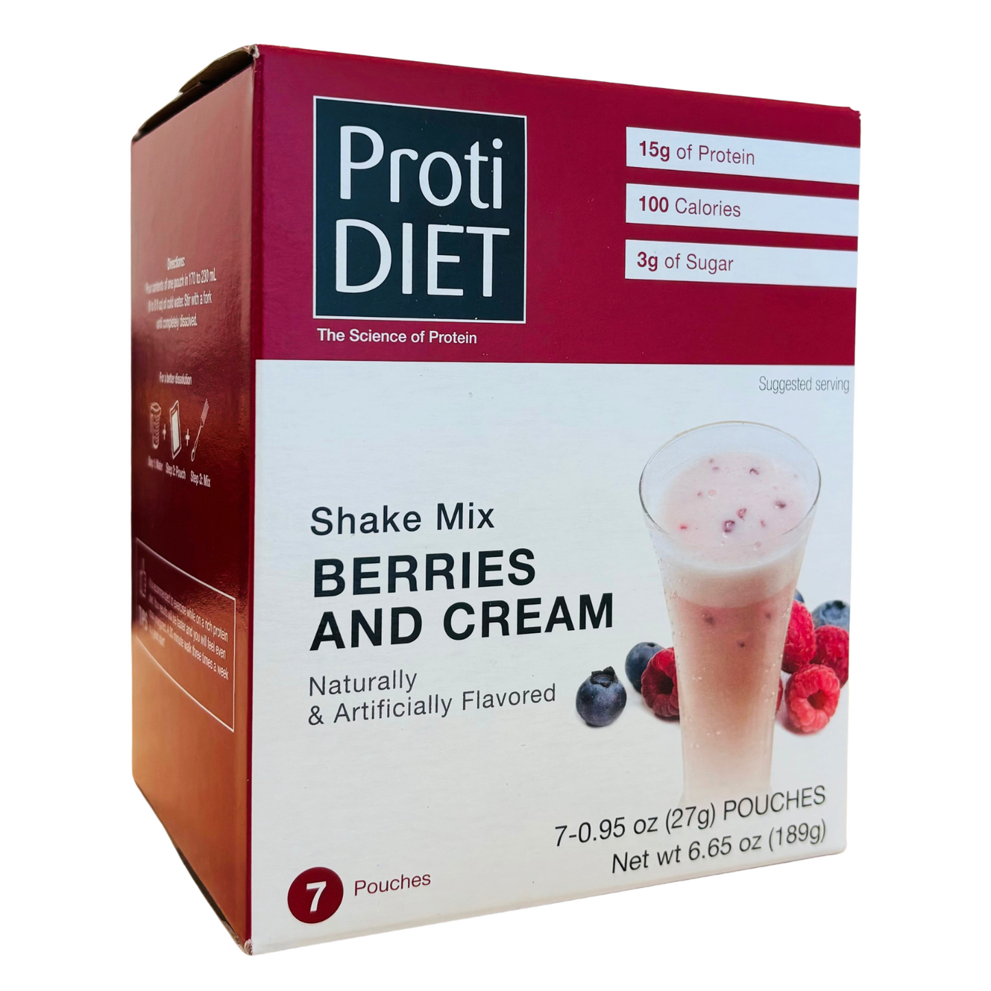 ProtiDiet - Berries and Cream Protein Shake Mix - 7/Box