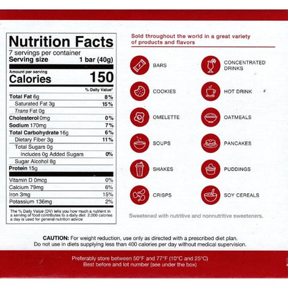 ProtiDiet - Crunchy Cereal Chocolate Flavor Bars - 7 Bars