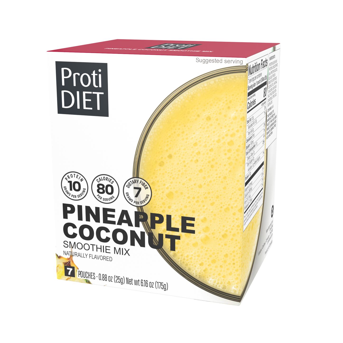 ProtiDiet - Pineapple Coconut Smoothie Mix - 7/Box