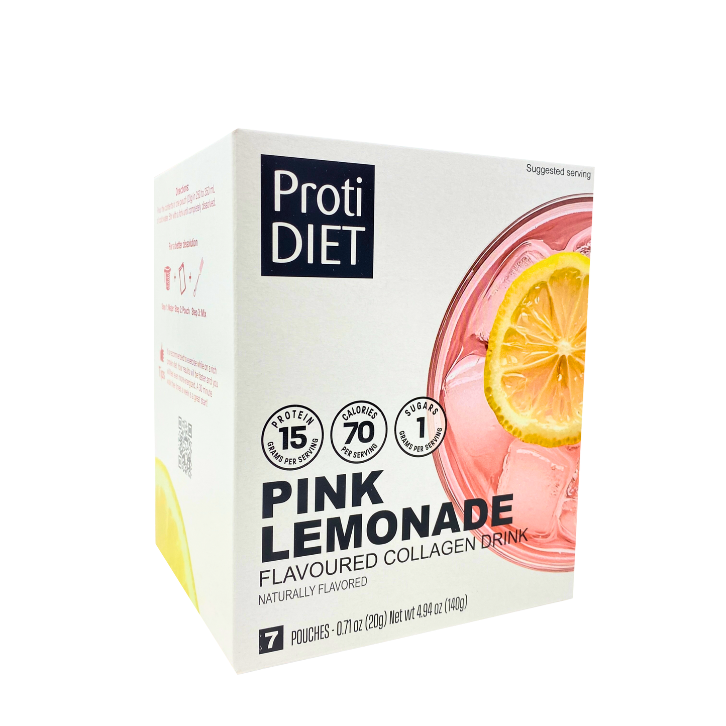 ProtiDiet - Pink Lemonade Collagen Drink - 7/Box