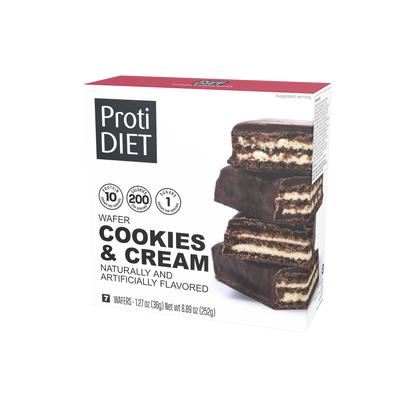 ProtiDiet - Cookies & Cream Protein Wafer Bar - 7/Box