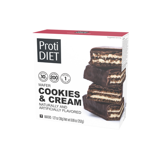 ProtiDiet - Cookies & Cream Protein Wafer Bar - 7/Box