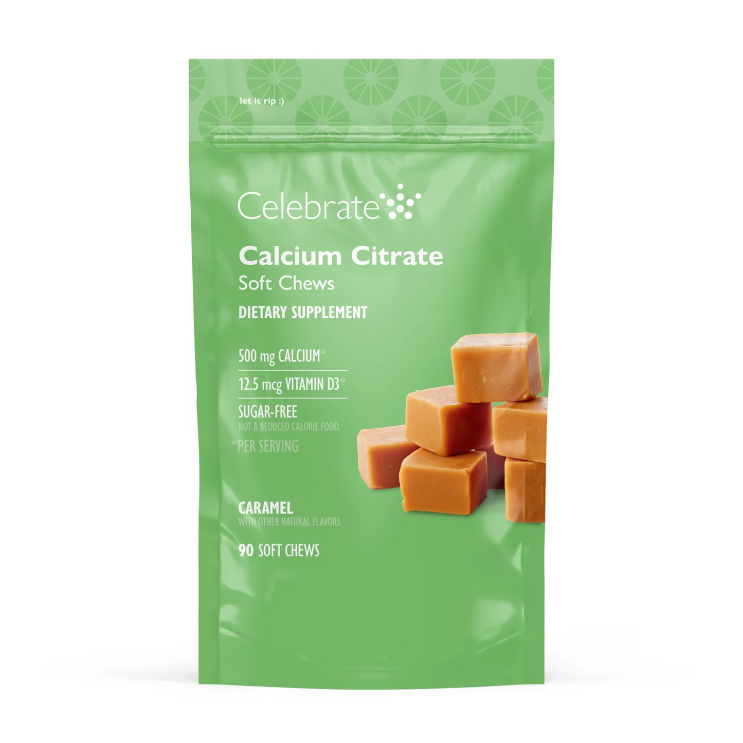 Celebrate - Calcium Soft Chew - Caramel -  500mg - 90 Count