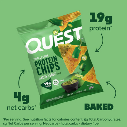 Quest Protein Tortilla Chips - Salsa Verde - Single Bag