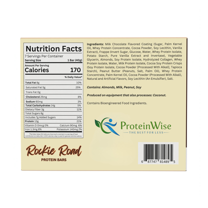 ProteinWise - Rockie Road Protein Bar - 7 Bars