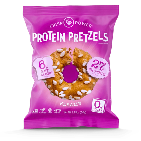 Crisp Power Protein Pretzels - Sesame - Single Bag