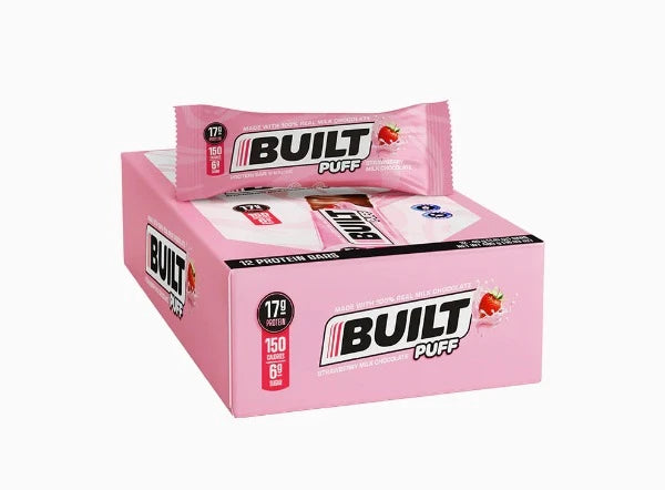 Built High Protein Puff - Strawberry Milk Chocolate - 12/Box