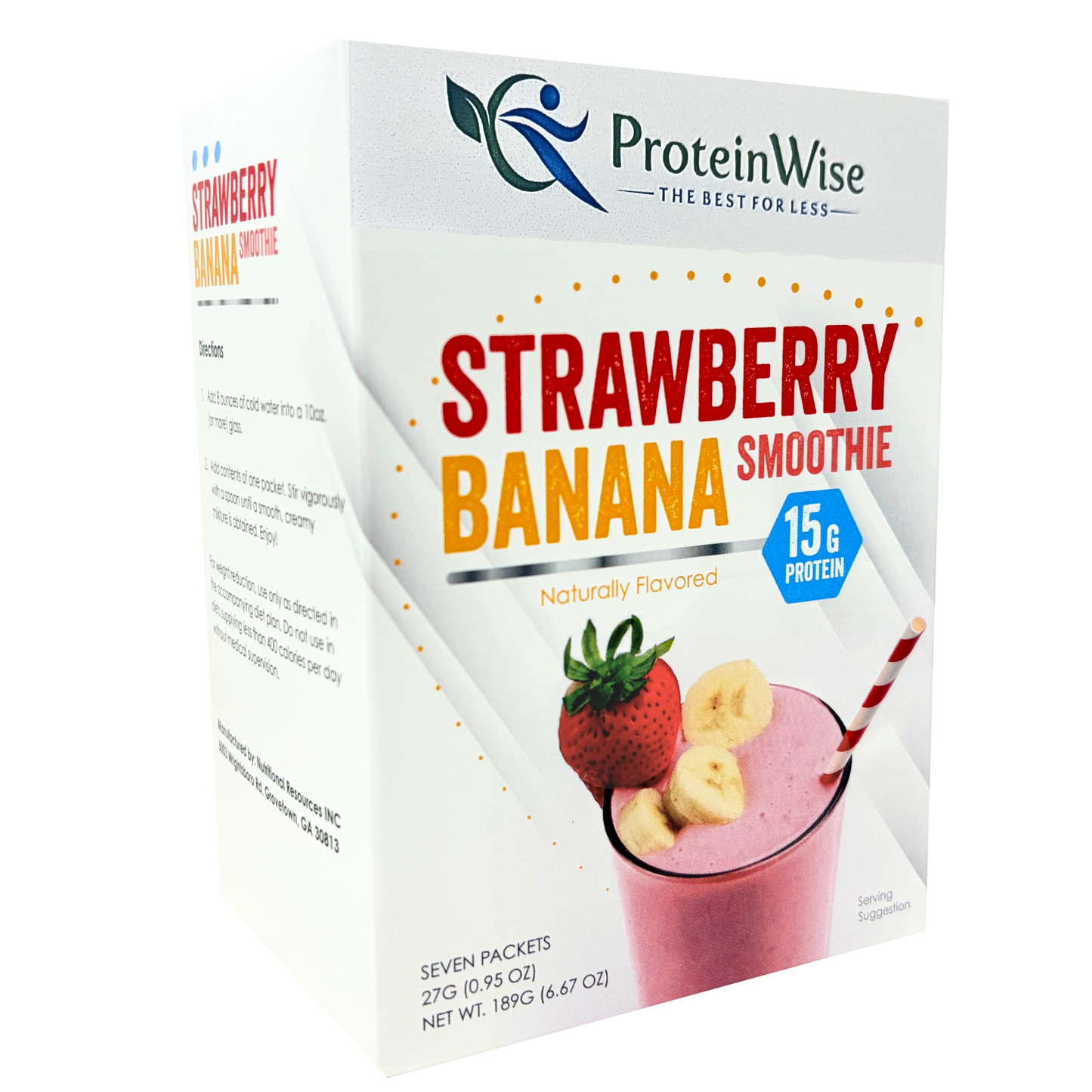 ProteinWise - Strawberry Banana Smoothie Mix - 7/Box