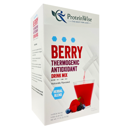 ProteinWise - Meta Booster Thermogenic Antioxidant Drink Mix - Berry- 14 Stick Packs