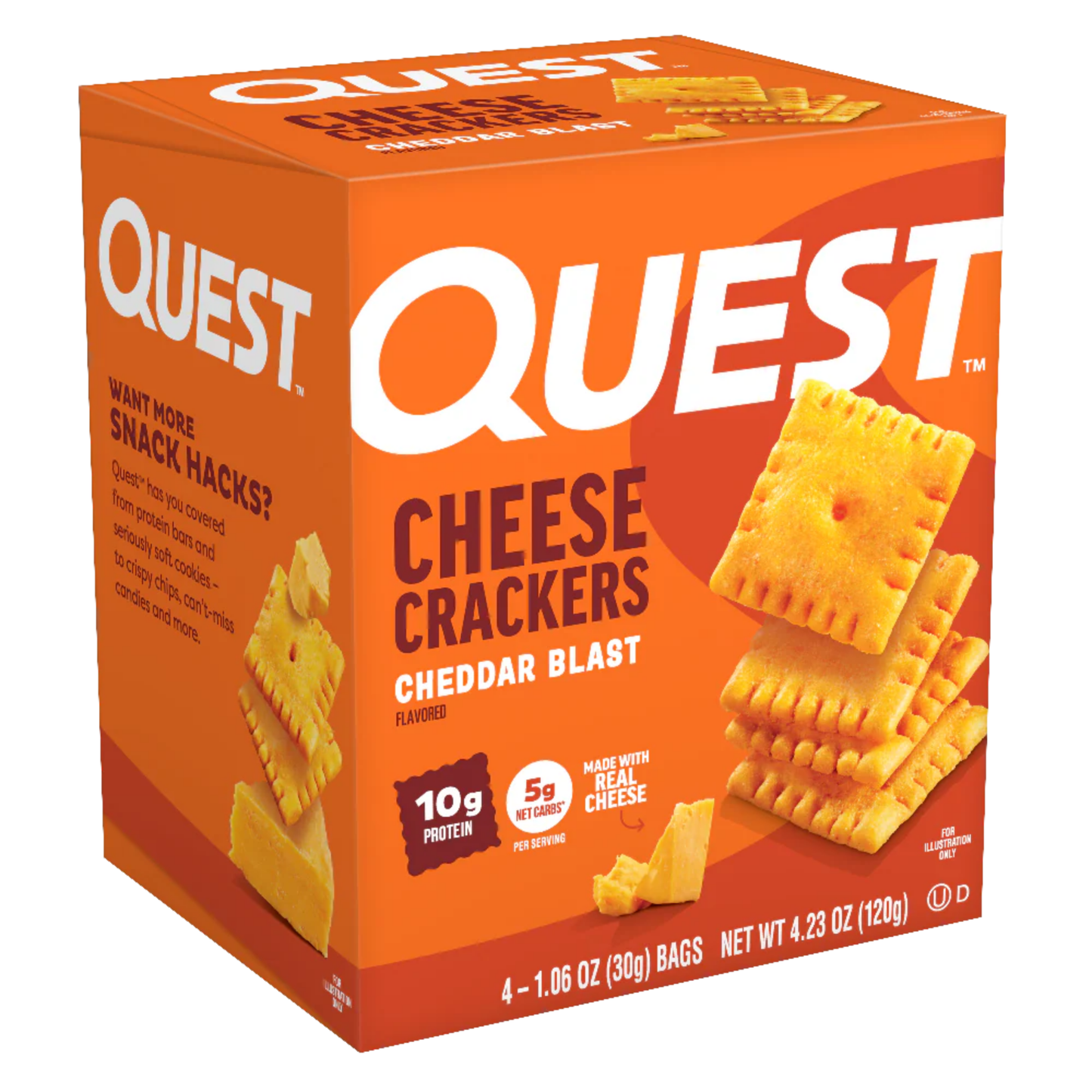 Quest - Cheese Crackers - Cheddar Blast - 4/Box