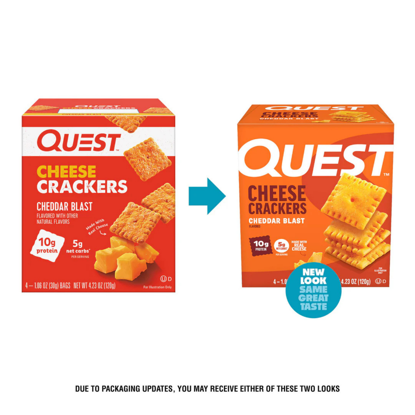 Quest - Cheese Crackers - Cheddar Blast - 4/Box