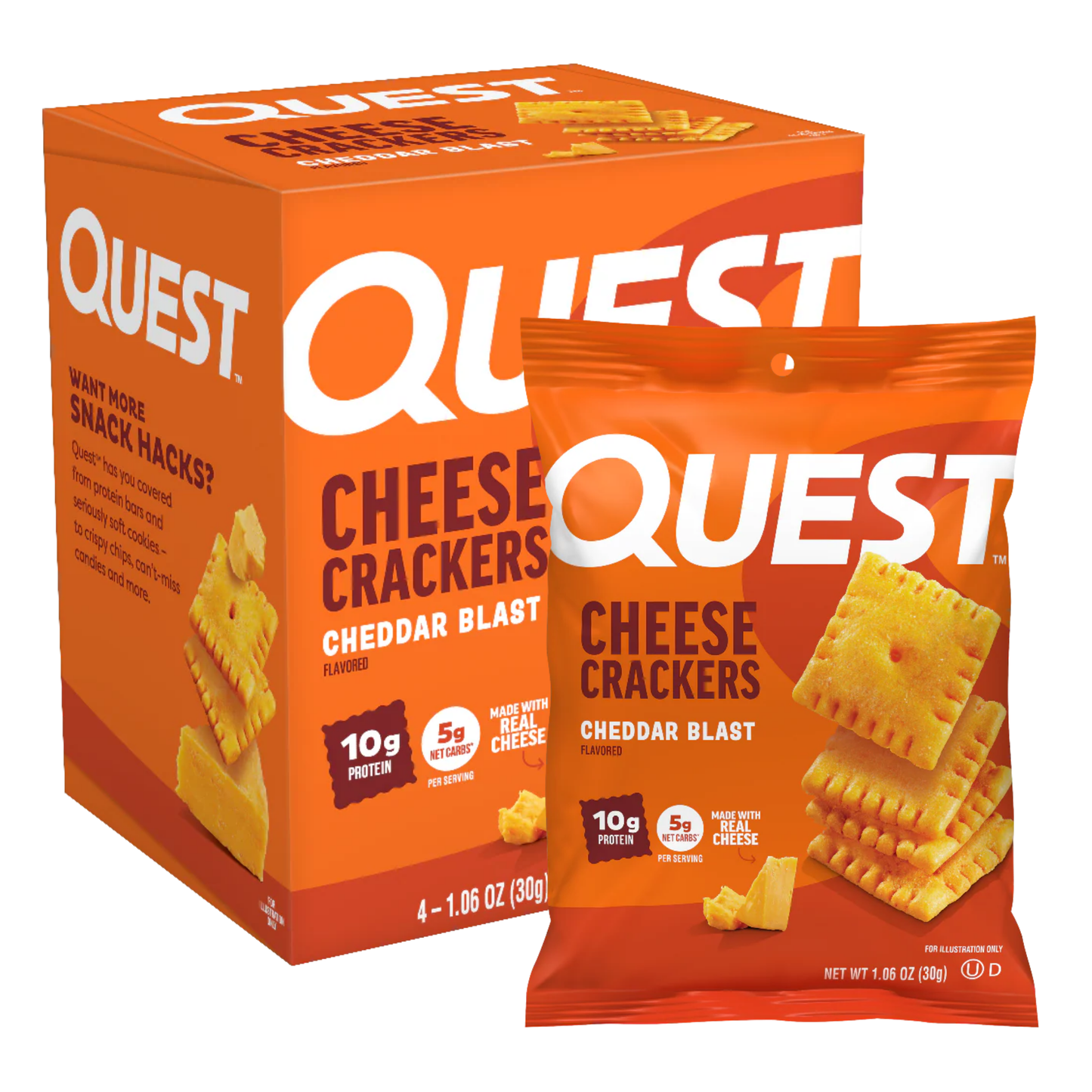Quest - Cheese Crackers - Cheddar Blast - 4/Box
