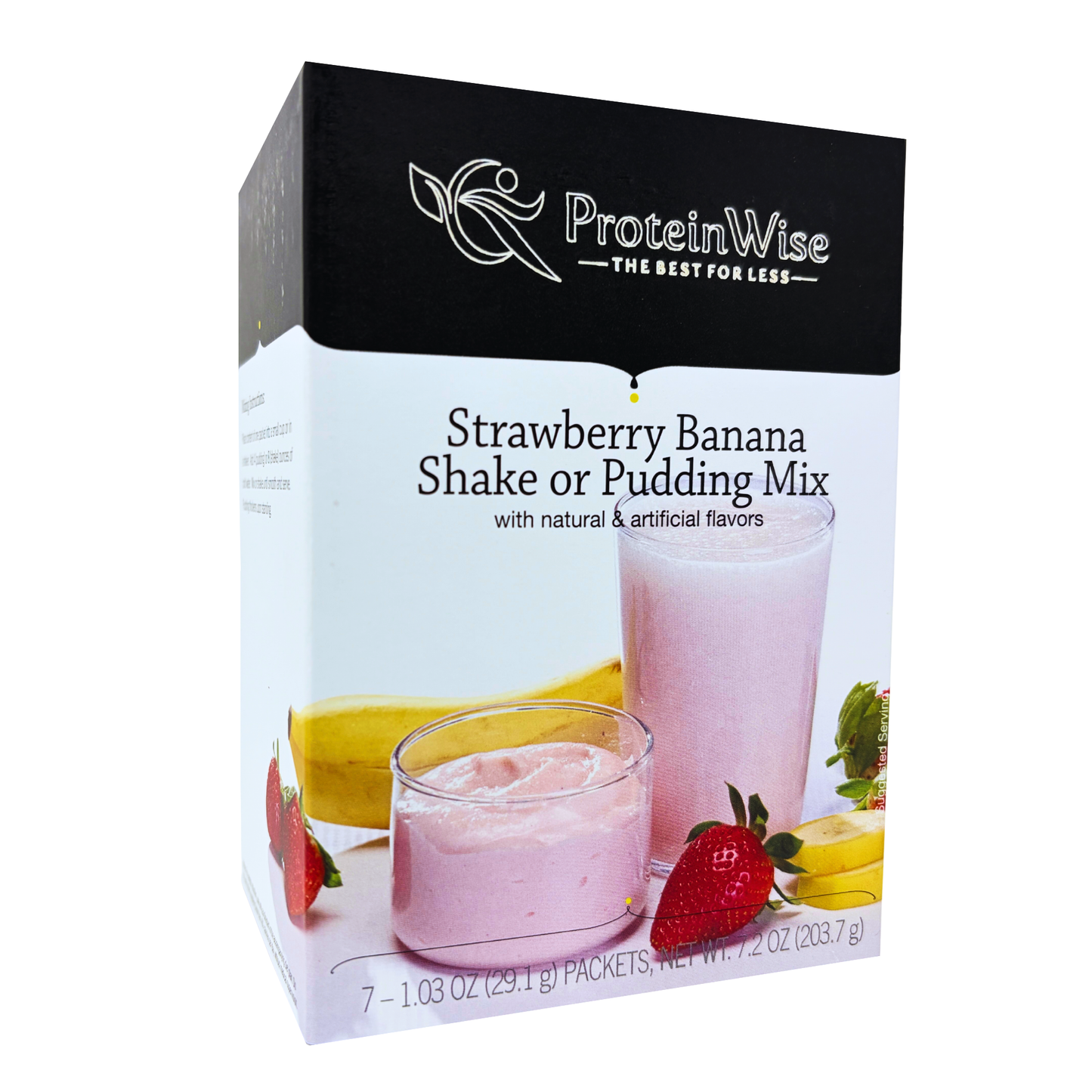 ProteinWise - Strawberry Banana Meal Replacement Shake or Pudding Mix  - 7/Box