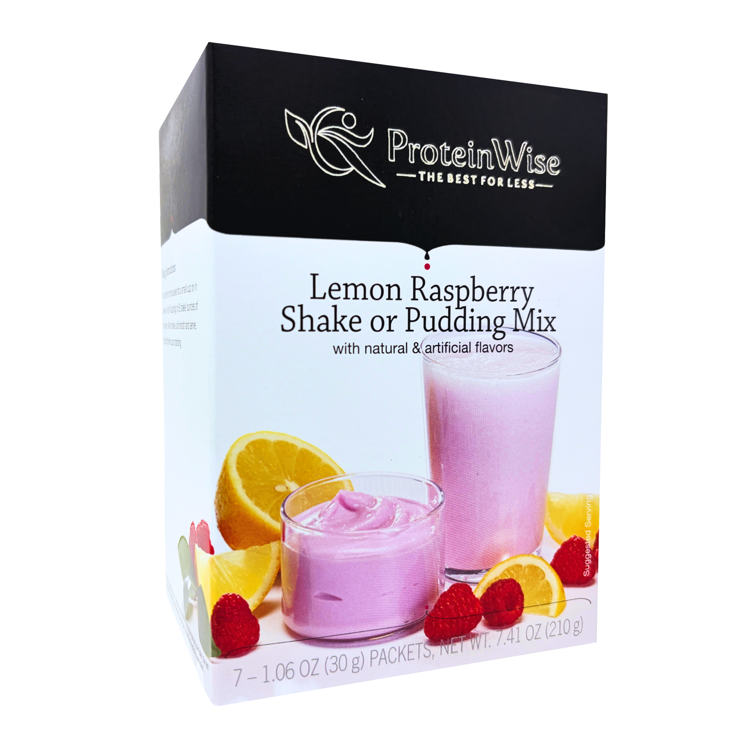 ProteinWise - Lemon Raspberry Meal Replacement Shake or Pudding Mix - 7/Box